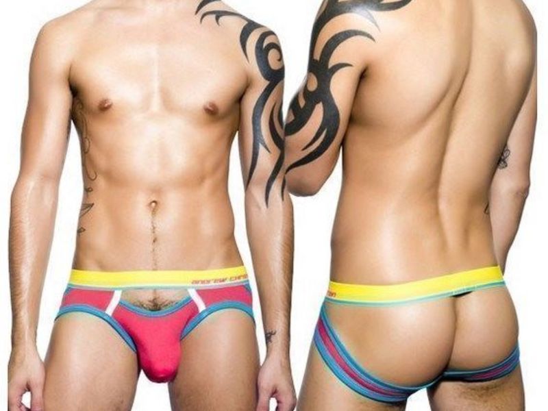 Мужские трусы джоки с вырезом розовые Andrew Christian Bright Jock  AC9564 22521
