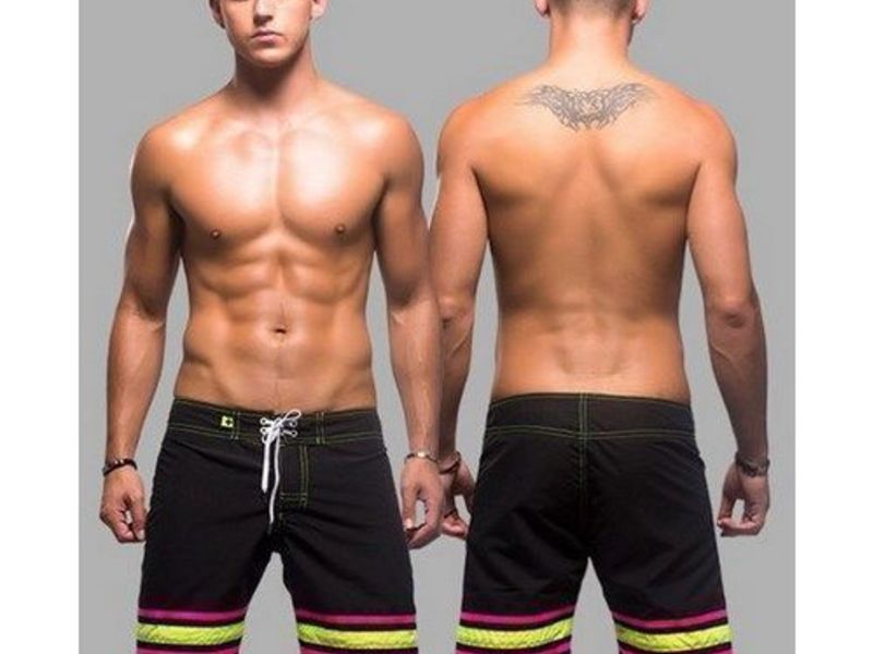 Мужские шорты пляжные черные Andrew Christian AC7364 22510