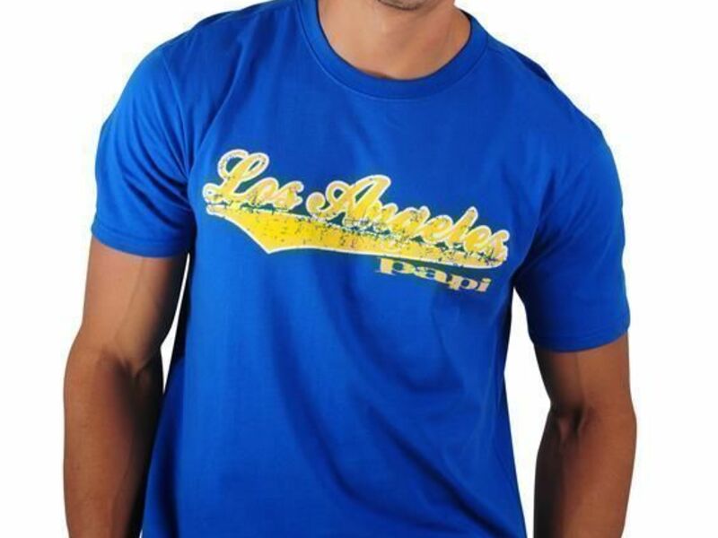 Мужская футболка синяя PAPI Los Angeles 24335