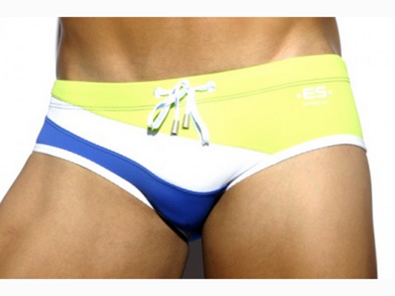 Мужские плавки салатовые с синим ES Swim Brief 29078