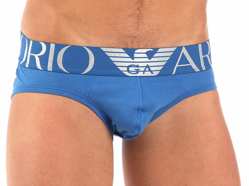 Мужские трусы брифы синие Emporio Arman 32223