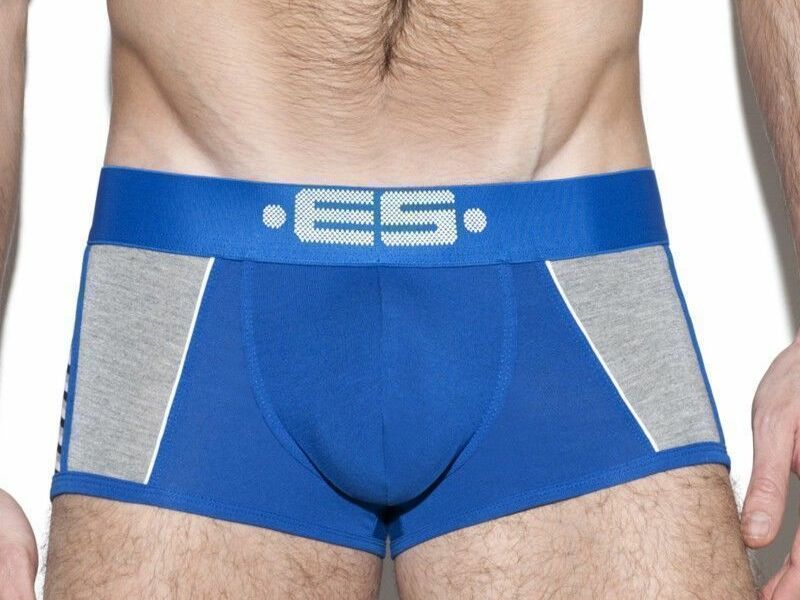 Мужские трусы боксеры синие  ES Collection stripe-mix-boxer-bleu-un231 33792