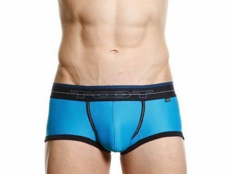 Мужские трусы хипсы синие в сетку TOOT Nylon Sport Hip Boxer TT00076 38002