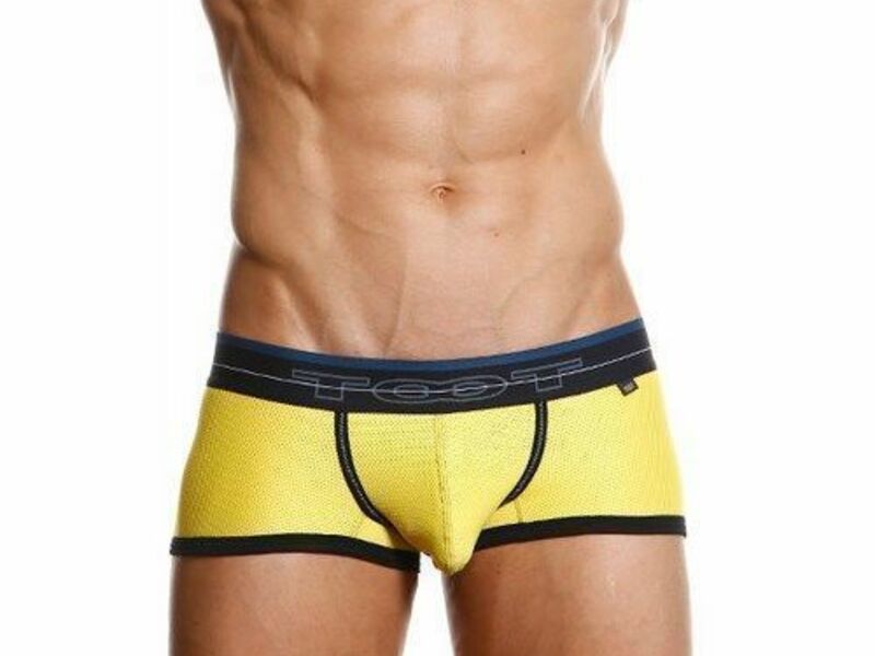 Мужские трусы хипсы желтые в сетку TOOT Nylon Sport Hip Boxer TT00078 38004
