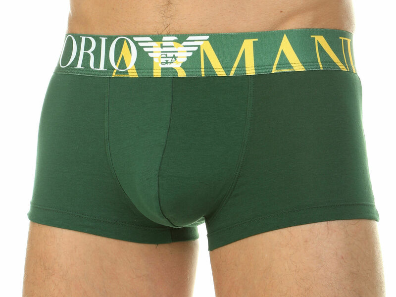 Мужские трусы боксеры зеленые Emporio Armani 39747