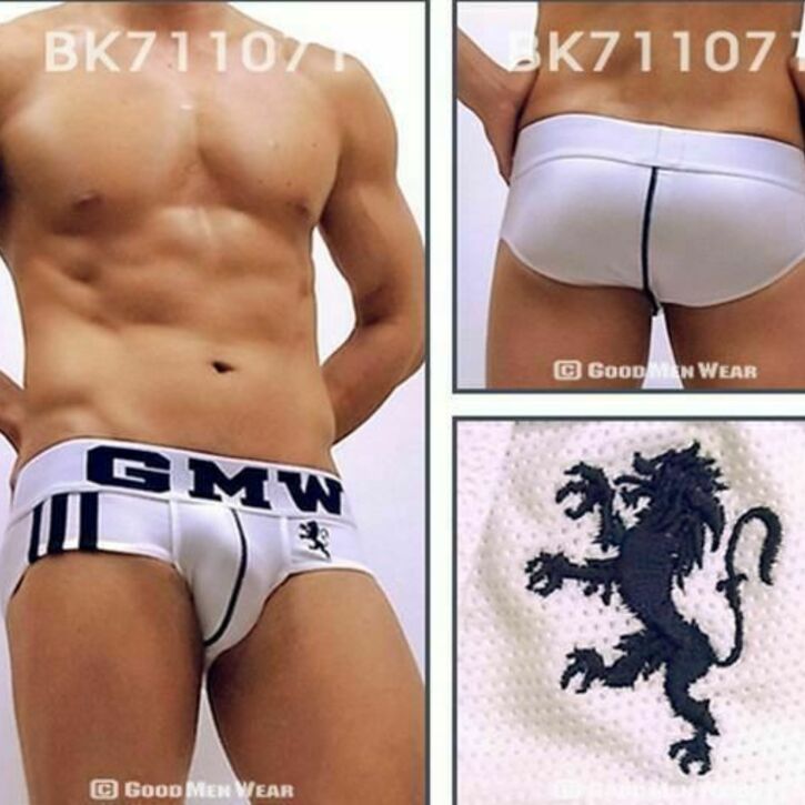 Мужские трусы брифы белые GMW See-It Briefs 42265