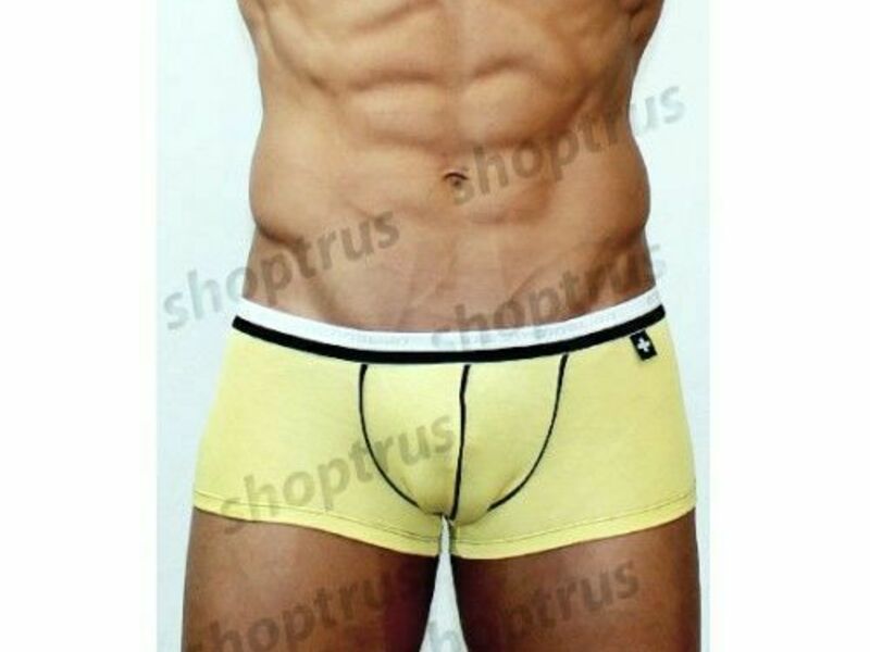 Мужские трусы боксеры желтые Andrew Christian V Slim Boxer yellow 42716