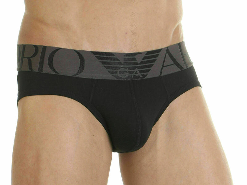 Мужские трусы брифы черные Emporio Armani 43024