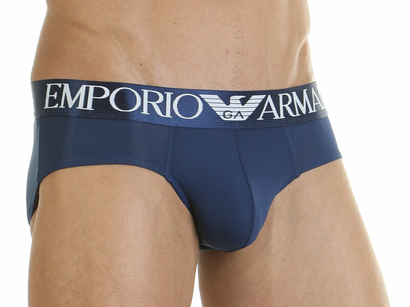 Мужские трусы брифы синие Emporio Armani 43025