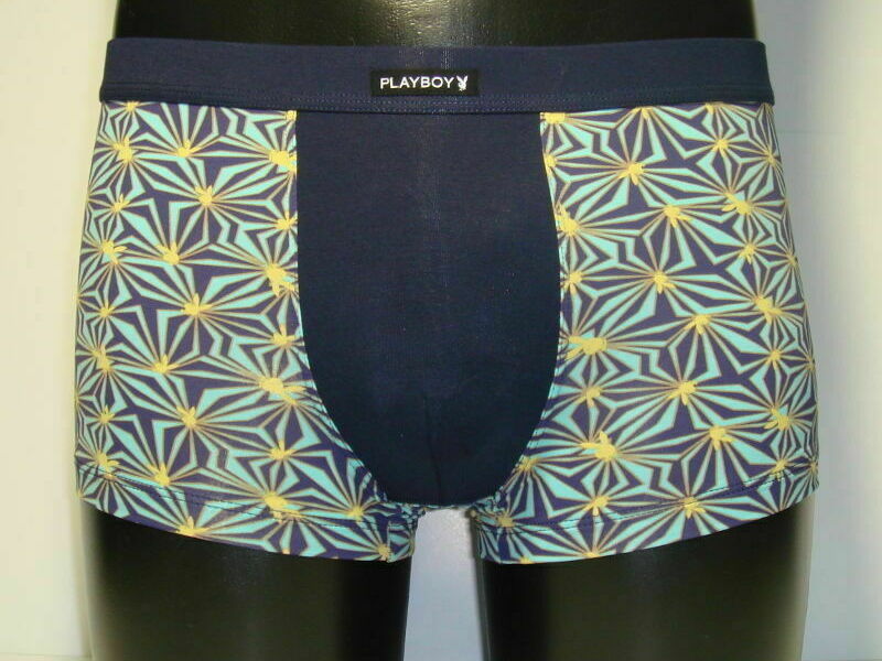 Мужские трусы боксеры синие PLAYBOY 43039