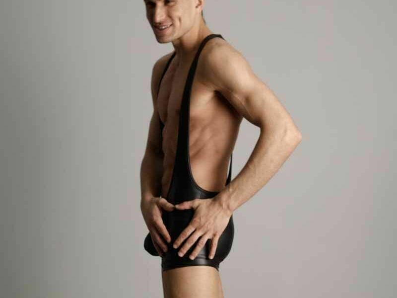 Мужской комбинезон под кожу N2N Black Wrestler 43190