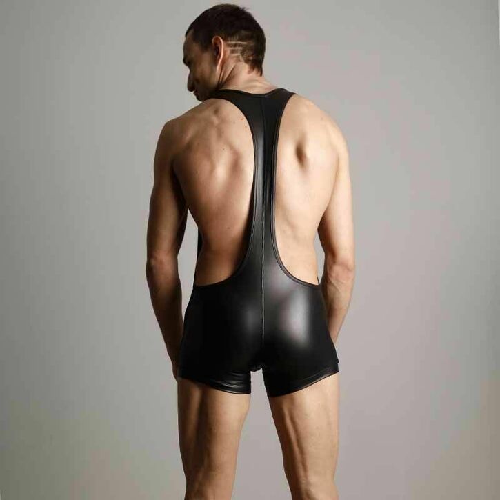 Мужской комбинезон под кожу N2N Black Wrestler 43190
