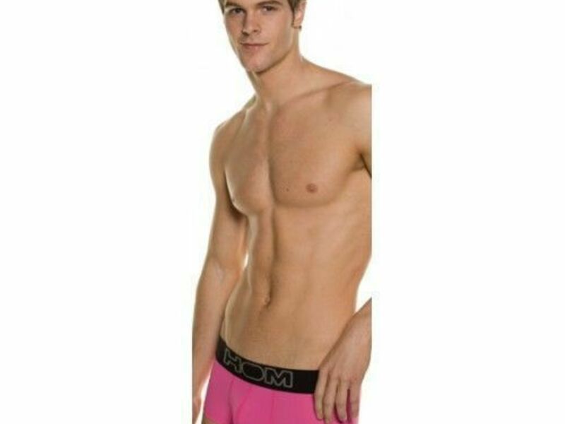 Мужские трусы хипсы розовые с черной резинкой HOM Night Therapy Trunk Pink 43299