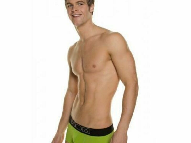 Мужские трусы хипсы зеленые с черной резинкой HOM Night Therapy Trunk Green 43300