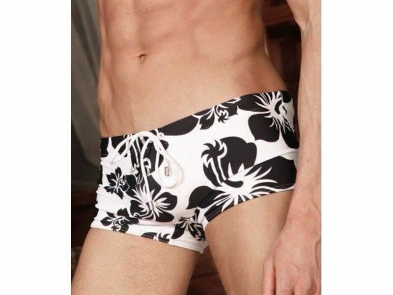 Мужские плавки бело-черные Superbody White 43745