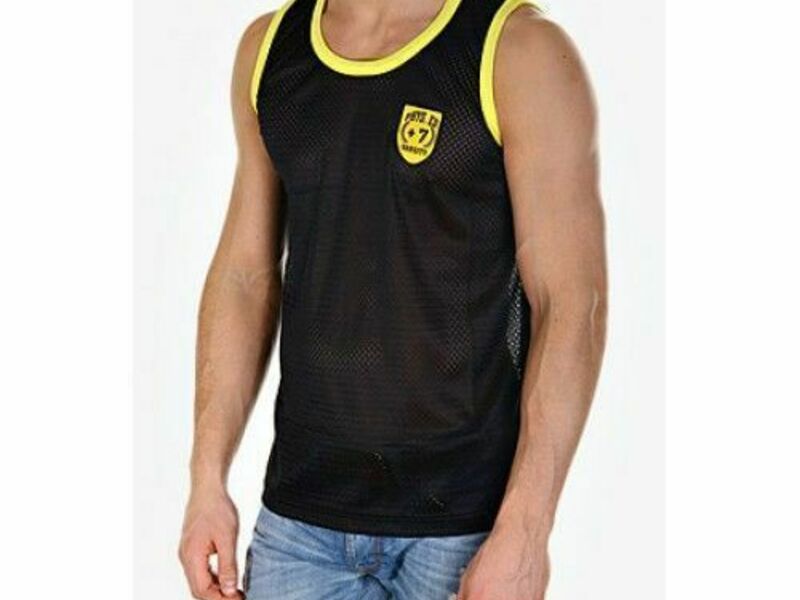 Майка спортивная в сетку Andrew Christian Sport Mesh Tank Black 43788