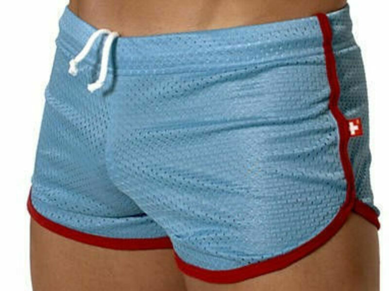 Мужские спортивные шорты Andrew Christian Retro Sports Mesh Gym Shorts Blue 43790