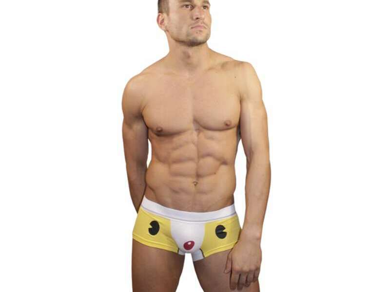 Мужские трусы хипсы с мультяшкой желтые Superbody Cartoon Bear Yellow Boxer 43996
