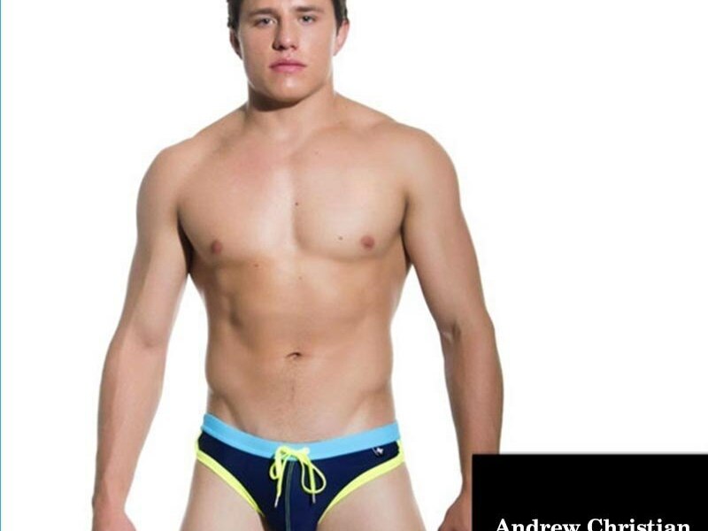 Мужские плавки темно-синие Andrew Christian Blue 45079
