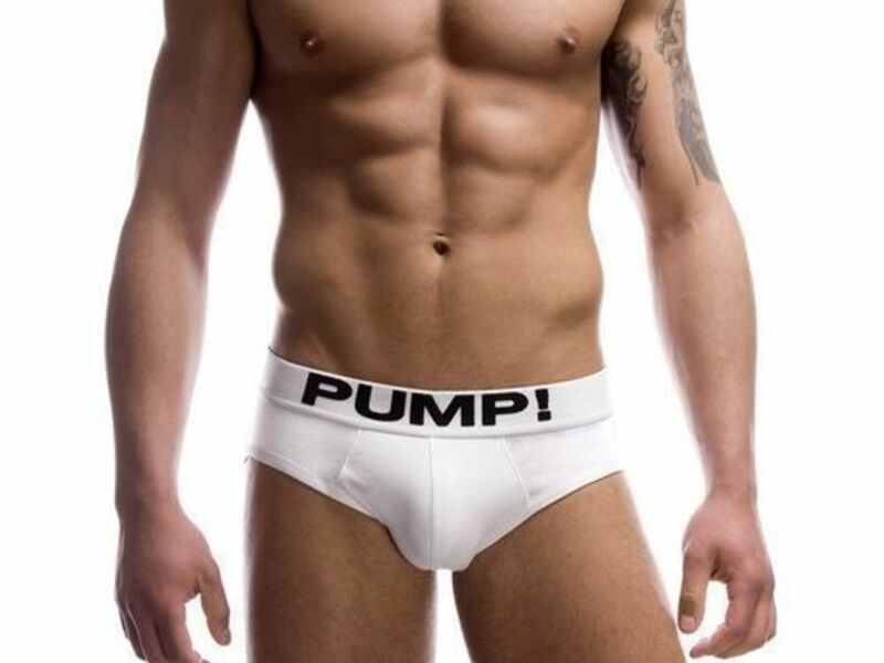 Мужские трусы брифы Pump Brief White PU014 45105