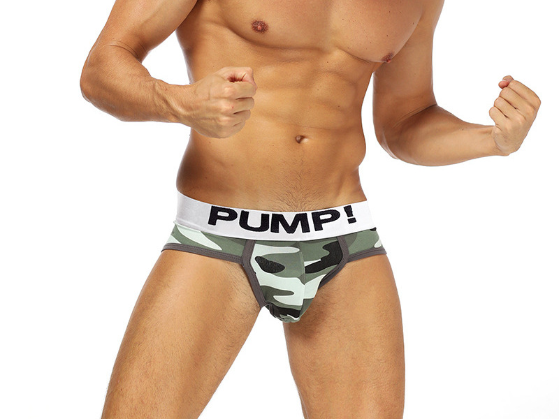 Мужские трусы брифы камуфляжные с серой каймой PUMP! PU141 45108