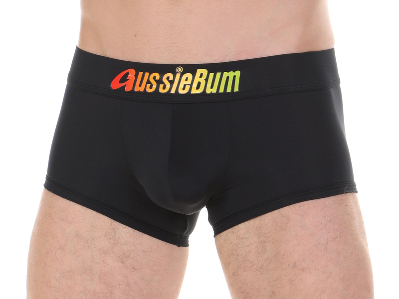 Мужские трусы боксеры черные AussieBum 45250