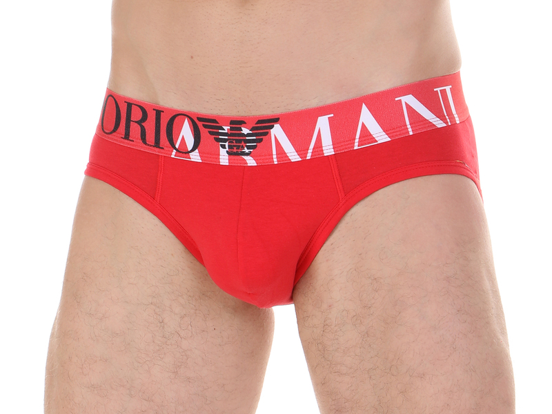 Мужские трусы слипы красные Emporio Armani 45279