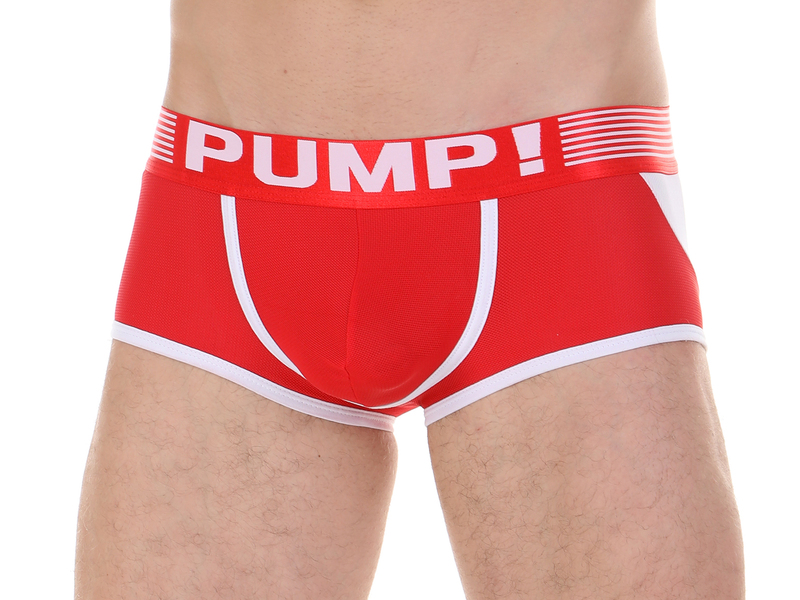 Трусы мужские хипсы красные с белой вставкой сзади PUMP! 45295