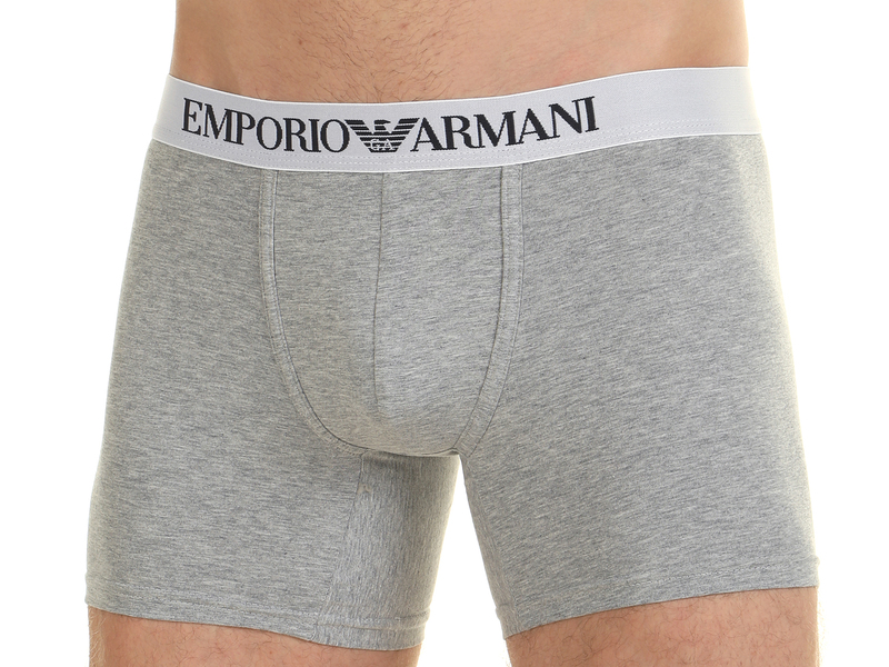 Мужские трусы боксеры серые Emporio Armani 45681