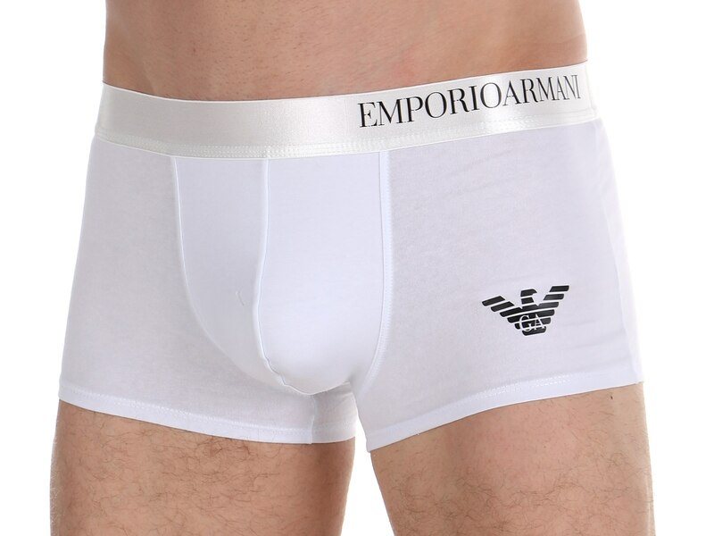 Мужские трусы боксеры белые Emporio Armani 46430