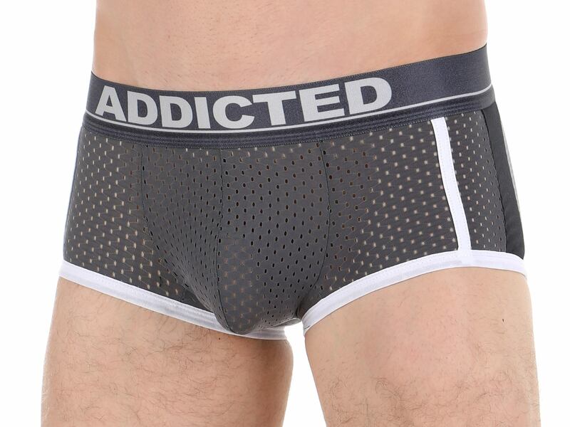 Трусы мужские хипсы серые в сетку ADDICTED 46460