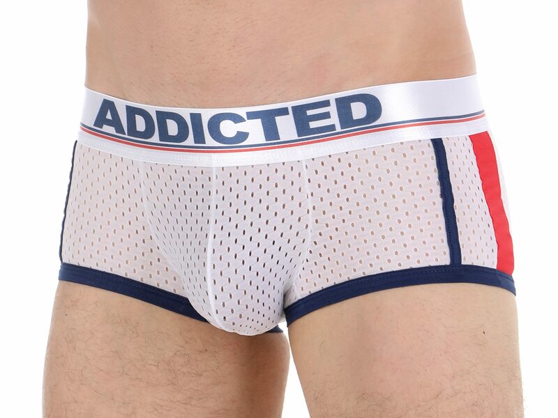 Трусы мужские хипсы белые в сетку ADDICTED 46461