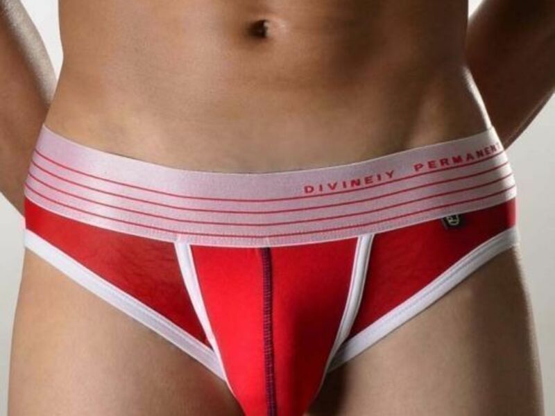 Мужские трусы слипы красные в сетку DOOP Red Brief 48580
