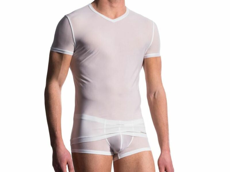 Мужская футболка полупрозрачная белая Manstore Bungee Tee Hysteria White 48804