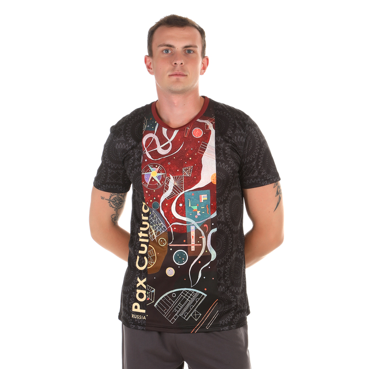 Мужская футболка темно-серая с бордовым принтом Sesmik by Vlad Sedov VS002/VS0057 48822
