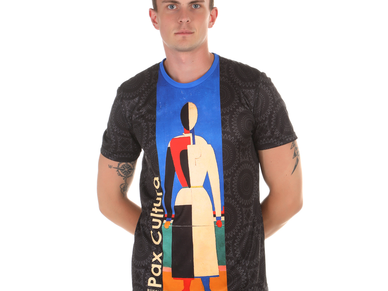 Мужская футболка темно-серая с синим принтом Sesmik by Vlad Sedov VS002/VS0059 48820