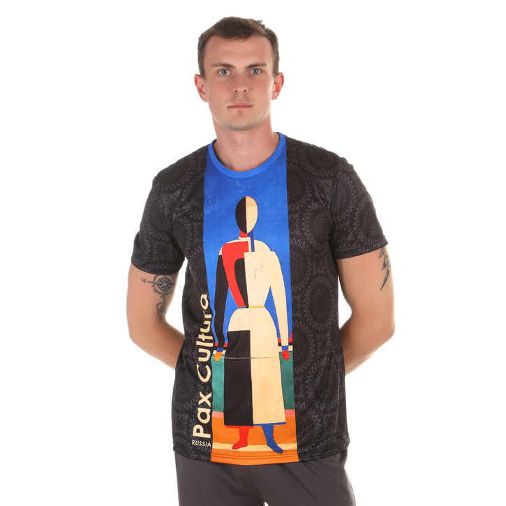 Мужская футболка темно-серая с синим принтом Sesmik by Vlad Sedov VS002/VS0059 48820