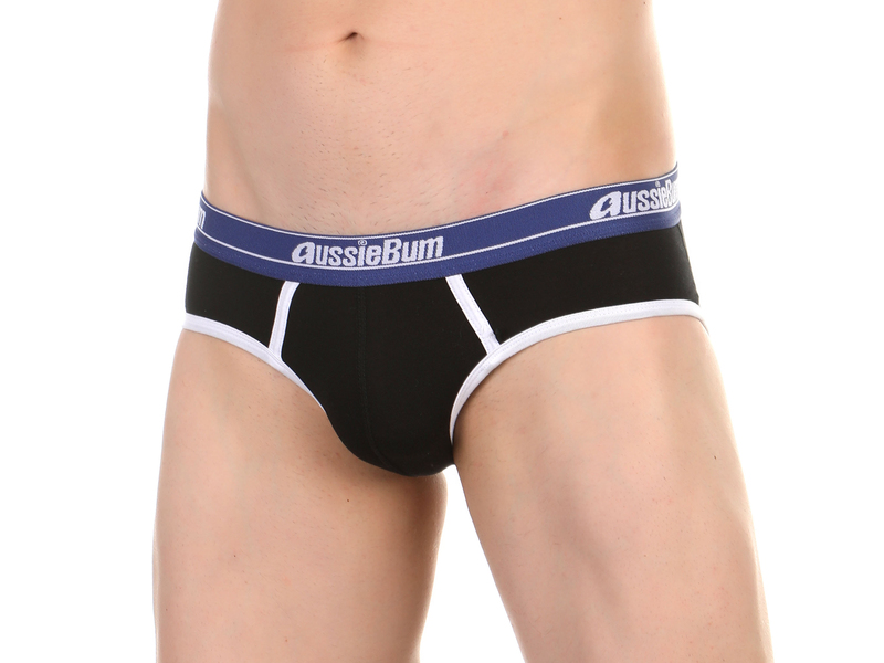 Мужские трусы брифы черные Aussiebum 48908
