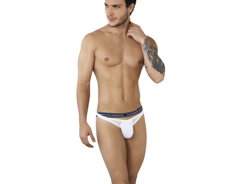 Мужские трусы слипы белые с двойной резинкой Clever UTOPIA BRIEF 095201 49468