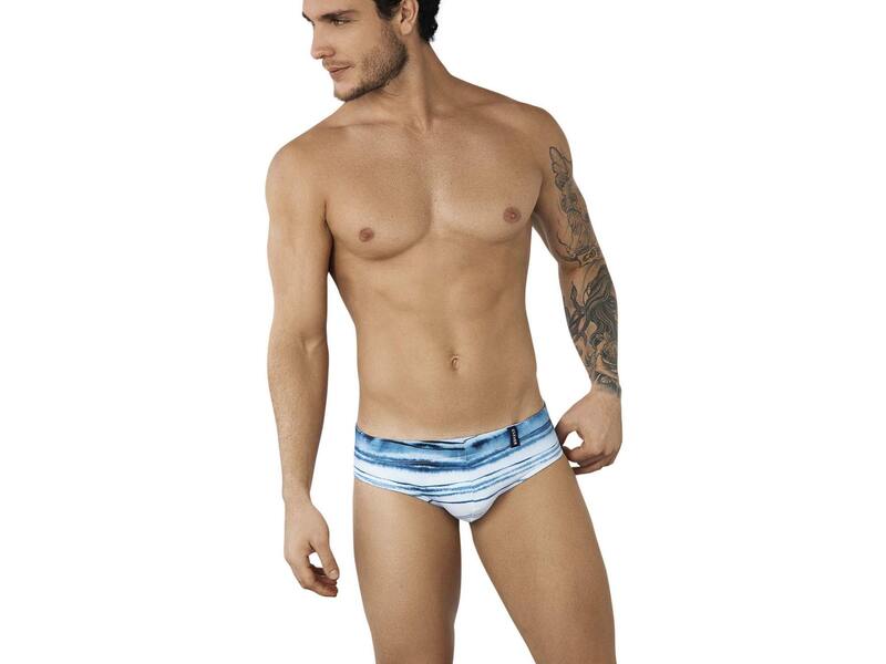 Мужские плавки голубые с принтом Clever ONDA SWIMSUIT BRIEF 096707 49476