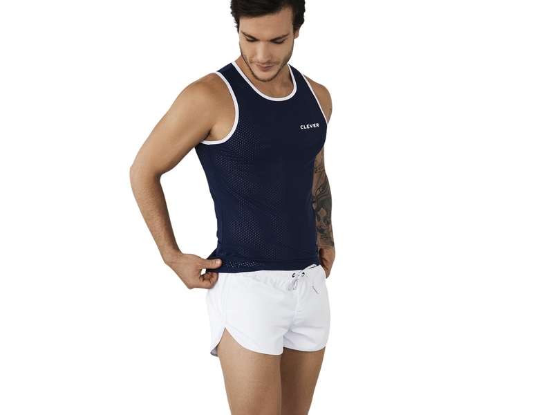 Мужская майка темно-синяя сетчатая Clever JOY TANK-TOP 096508 49487