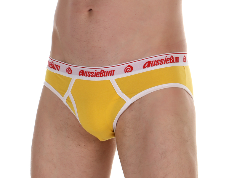 Мужские трусы брифы желтые Aussiebum 49701