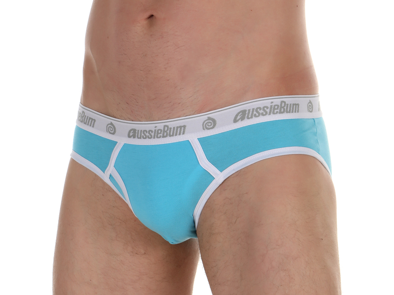 Мужские трусы брифы голубые Aussiebum 49702