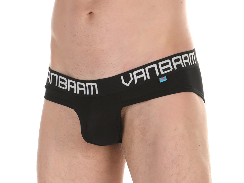 Мужские трусы слипы черные Van Baam 49749