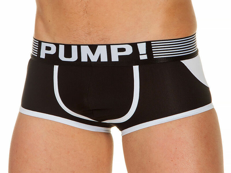 Трусы мужские хипсы черные с белой вставкой сзади PUMP! 49787