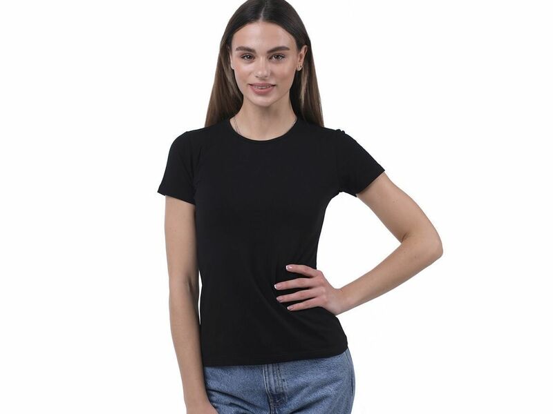 Женская футболка черная Sergio Dallini SDT651-5 50010