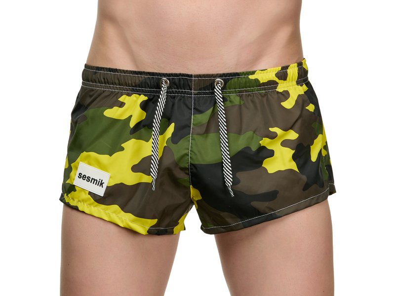 Мужские шорты с камуфляжным принтом Sesmik ALEX MILITARY LEMON 49634