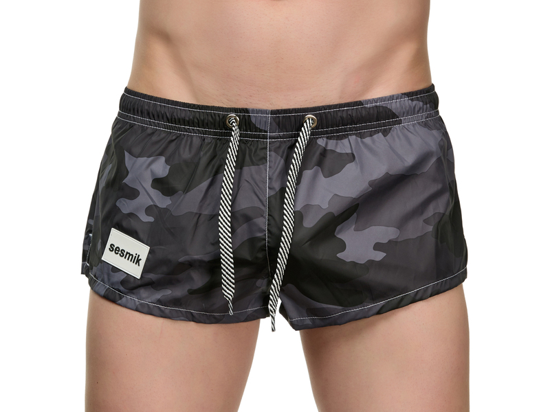Мужские шорты с камуфляжным принтом Sesmik ALEX MILITARY BLACK 49635