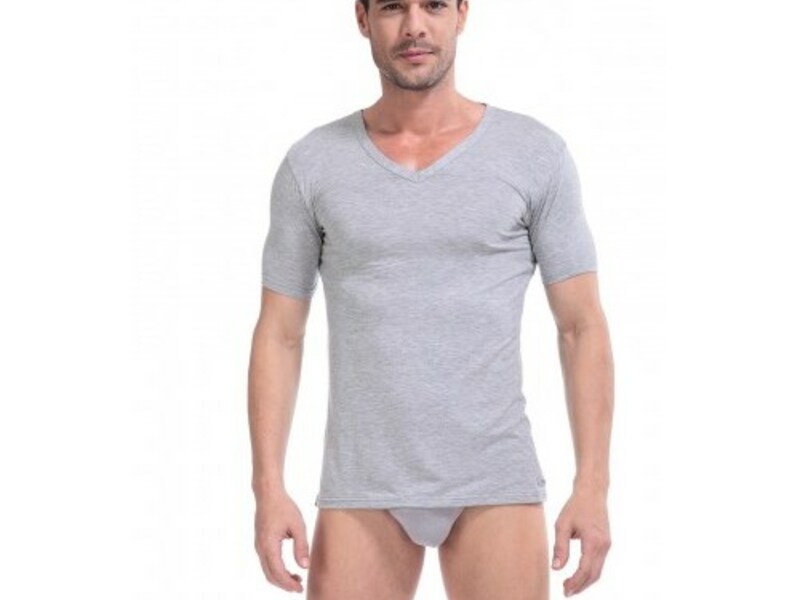 Мужская футболка модал серая с V-воротом  Grey 50160