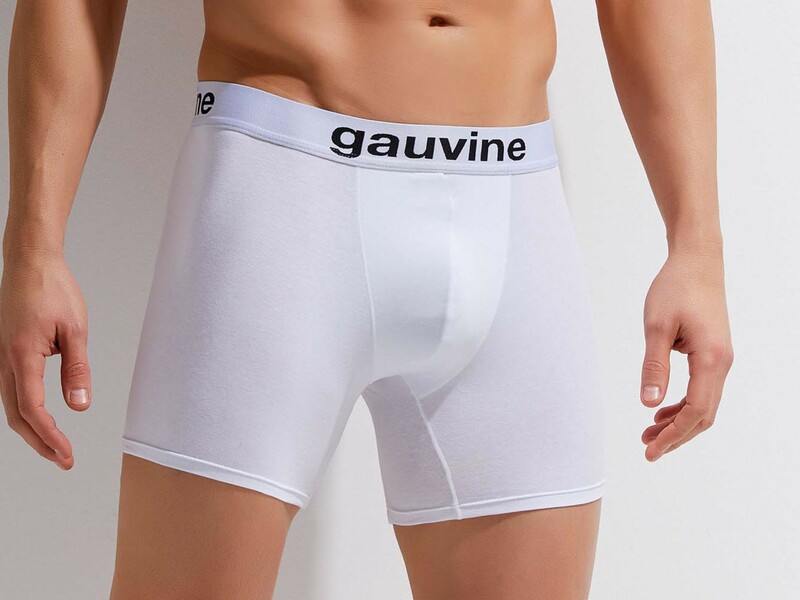 Мужские трусы боксеры белые GAUVINE 3020 50463
